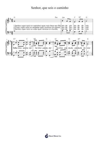 Senhor, que sois o caminho Sheet Music by Pe. Wallison Rodrigues-Arr.Branbart