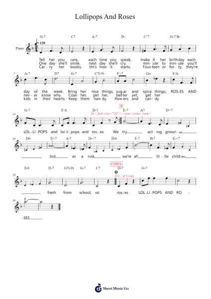 Lollipops And Roses Sheet Music by Herb Alpert/Jack Jones-Arr.Bloorvogt