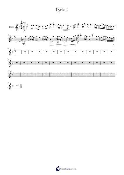 Lyrical Sheet Music by Derdrich-Arr.Lengram Flowerliz