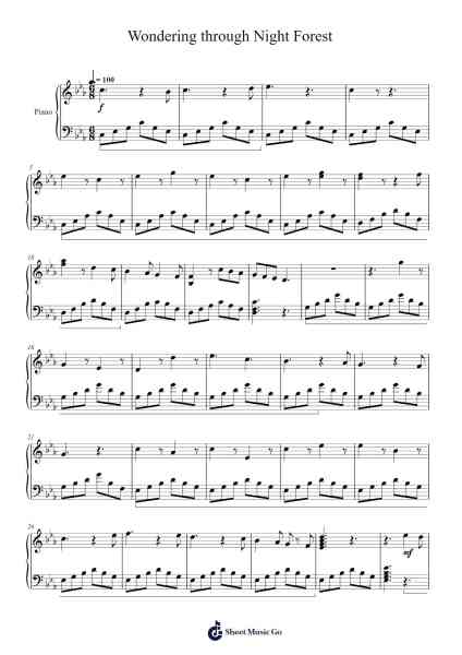 Wondering through Night Forest Sheet Music by isaiassancast-Arr.Leifclaire Frankbrooke