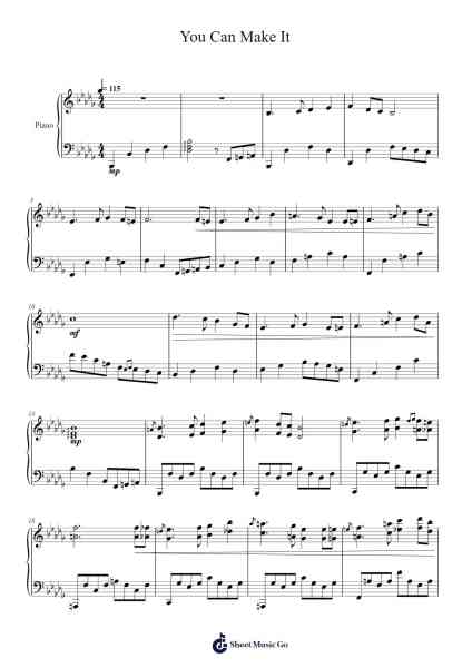 You Can Make It Sheet Music by Masao Aichi-Arr.Fowcoln