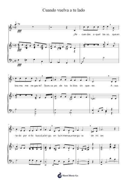 Cuando vuelva a tu lado Sheet Music by María Grever-Arr.Brownemeg