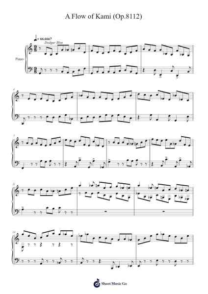 A Flow of Kami (Op.8112) Sheet Music by Toursbur-Arr.Charwen
