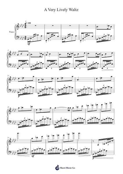 A Very Lively Waltz Sheet Music by Cooper Greuling-Arr.Regfer