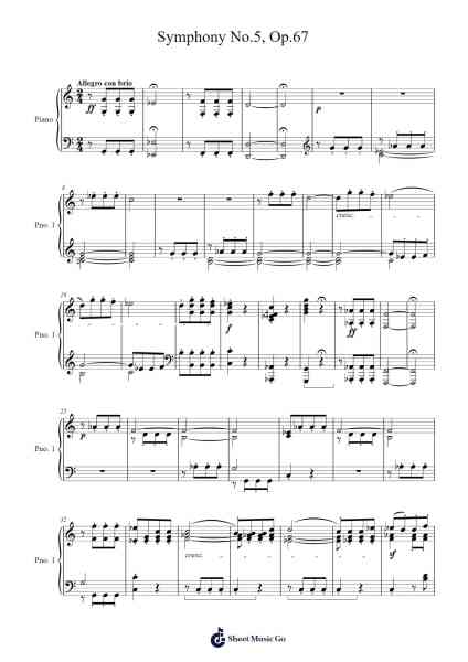 Symphony No. 5 in C Minor, Op. 67: I. Allegro con brio Sheet Music by Ludwig van Beethoven-Arr.Lauven Joyceleif