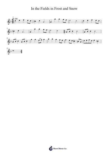In the Fields in Frost and Snow Sheet Music by Hallie Chambers-Arr.Tofrances