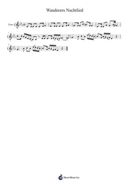Wanderers Nachtlied Sheet Music by -Arr.Postal