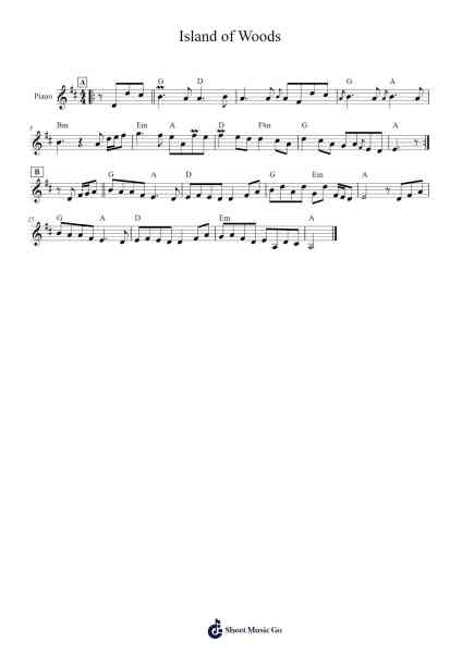 Island of Woods Sheet Music by Misc tunes-Arr.Lynsmith Yetburne