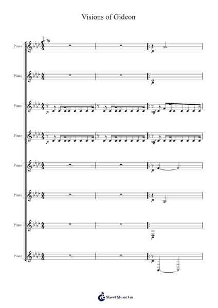 Visions of Gideon Sheet Music by Sufjan Stevens-Arr.Shawloyd