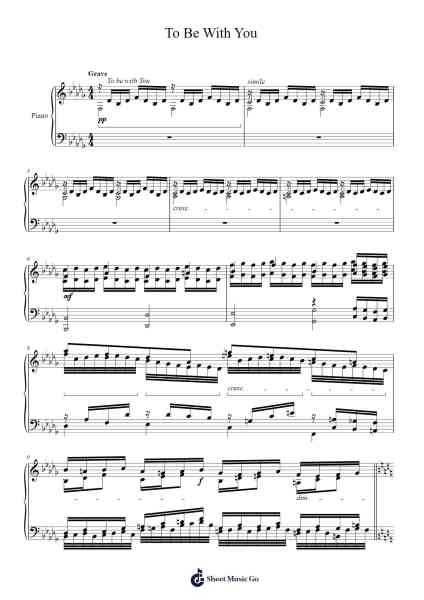 To be with You Sheet Music by Igrey Milestave-Arr.Geofchael