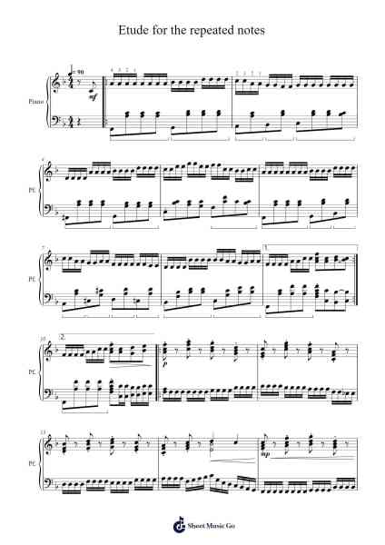 Etude for the Repeated Notes Sheet Music by Alessio Marchi Beldì-Arr.Dywalsh Barster
