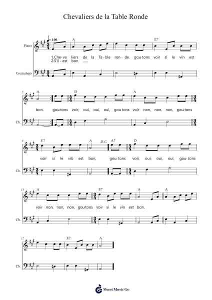 Chevaliers de la Table Ronde Sheet Music by -Arr.Sherrah Birroll
