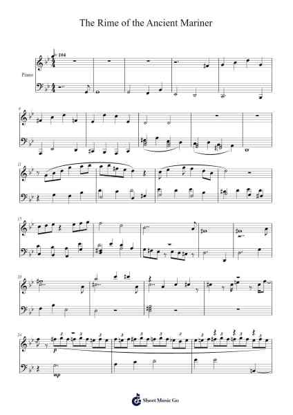 The Rime of the Ancient Mariner - I Sheet Music by Urdie-Arr.Pocent