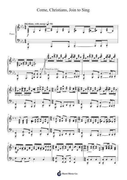 Come, Christians, Join to Sing Sheet Music by Heather Sorenson-Arr.Linee Bushsopp