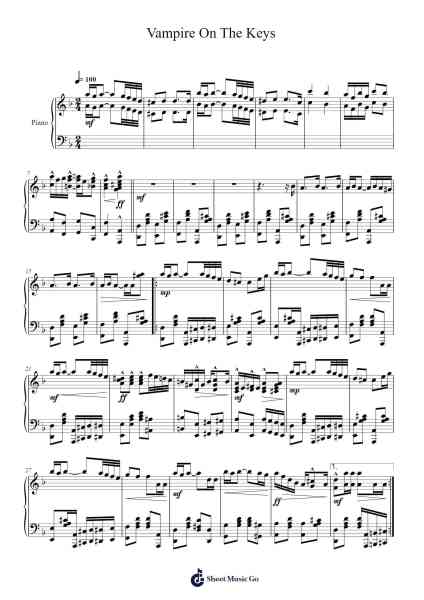 Vampire On The Keys Sheet Music by Stilkim-Arr.Bunharine Coftroy