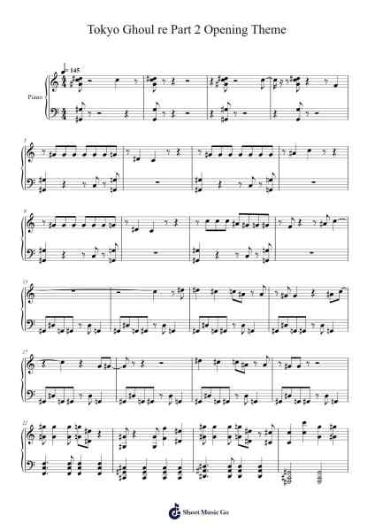 Tokyo Ghoul re Part 2 Opening Theme 樂譜由 undefined - 編曲 Hughmand