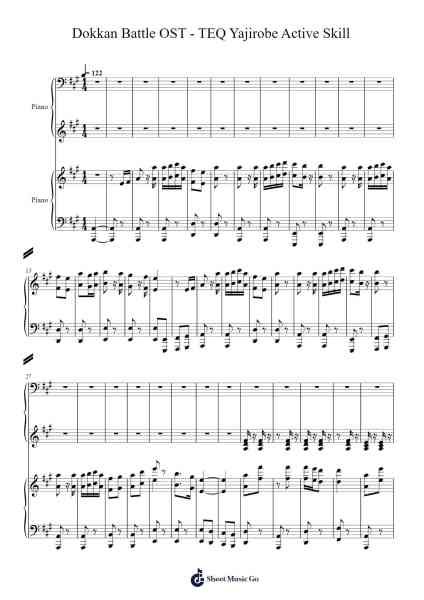 Dokkan Battle OST - TEQ Yajirobe Active Skill Sheet Music by Bandai Namco Entertainment Inc.-Arr.Carrnie
