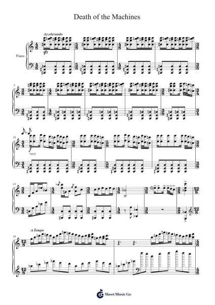 Sonatina "Death of the Machines" Sheet Music by George Antheil-Arr.Freeclife
