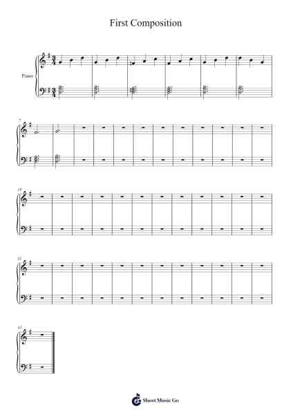 First Composition Sheet Music by Glorya Ekstrand-Arr.Joyphrey