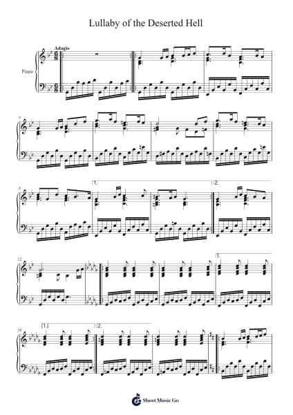 Lullaby of the Deserted Hell Sheet Music by -Arr.Poundrett Lonlon
