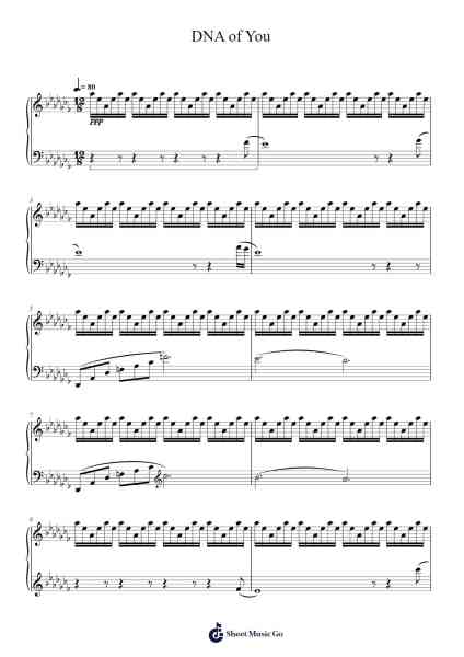 DNA of You Sheet Music by T.C. Gilchrist-Arr.Birlus