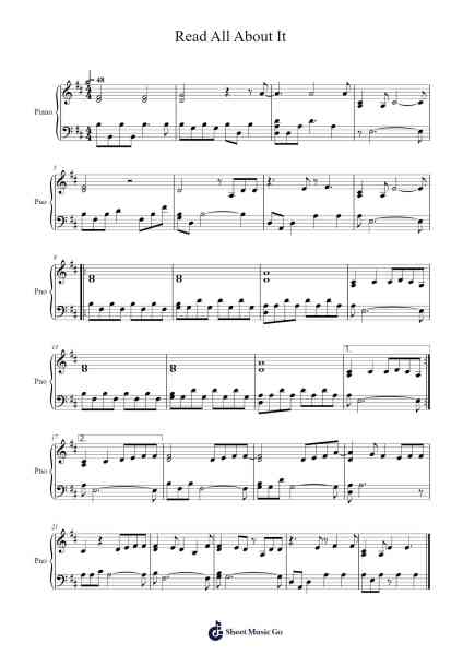 Read All About It Sheet Music by -Arr.Blandel