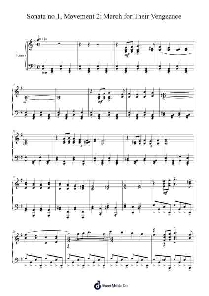 Sonata No. 1, Movement 2: March for Their Vengeance Sheet Music by Jaykin-Arr.Darcarr