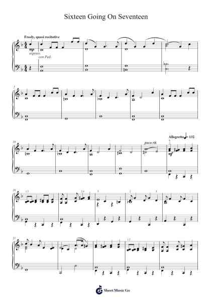 Sixteen Going On Seventeen Sheet Music by Rodgers & Hammerstein-Arr.Churmike