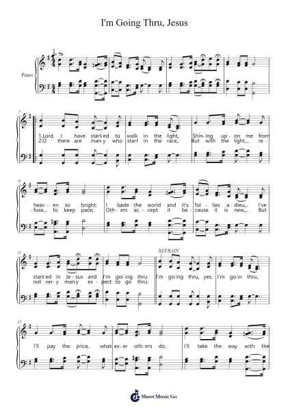 I'm Going Thru, Jesus Sheet Music by Herbert Buffin-Arr.Troyning