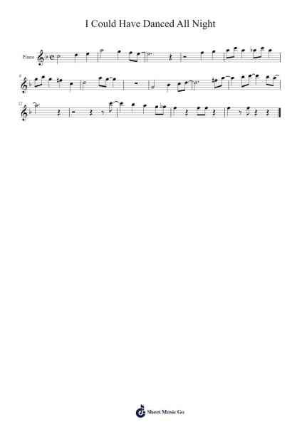 I Could Have Danced All Night Sheet Music by -Arr.Iannet Shelac