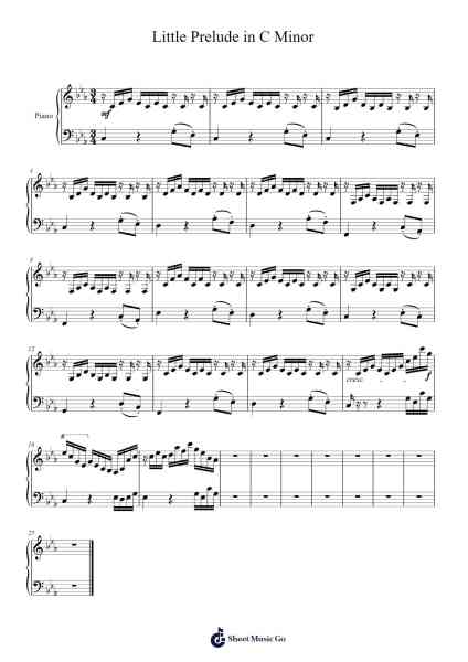 Little Prelude in C Minor Sheet Music by Brandy Pangan-Arr.Tayhal Lynchyale