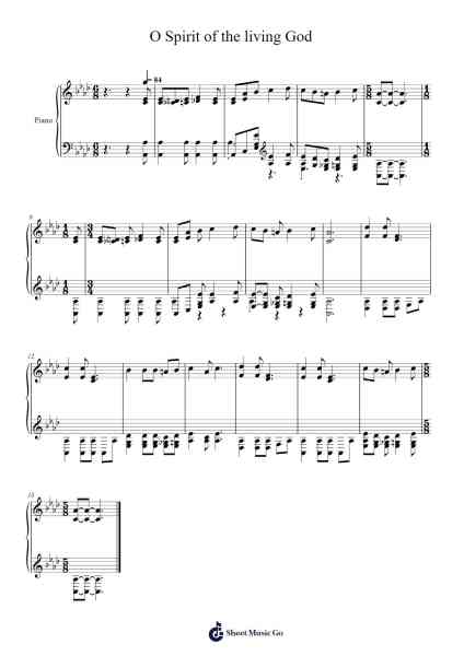 O Spirit of the Living God 樂譜由 Isaac Watts - 編曲 Norgiles