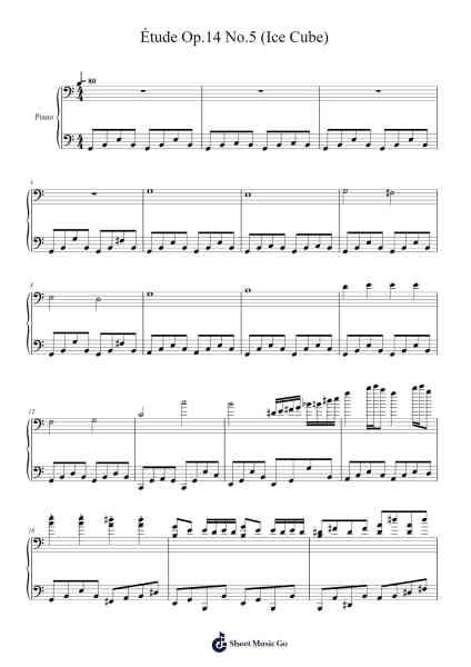 Étude Op. 14 No. 5 "Ice Cube" Sheet Music by susmap2555-Arr.Jodrow Quenbrey