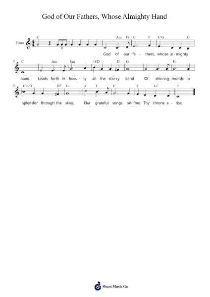 God of Our Fathers, Whose Almighty Hand Sheet Music by George William Warren-Arr.Louann Bonpe