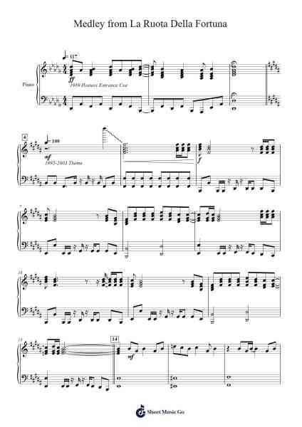 Medley from La Ruota Della Fortuna Sheet Music by Misc Television-Arr.Fanbrow Douggreve