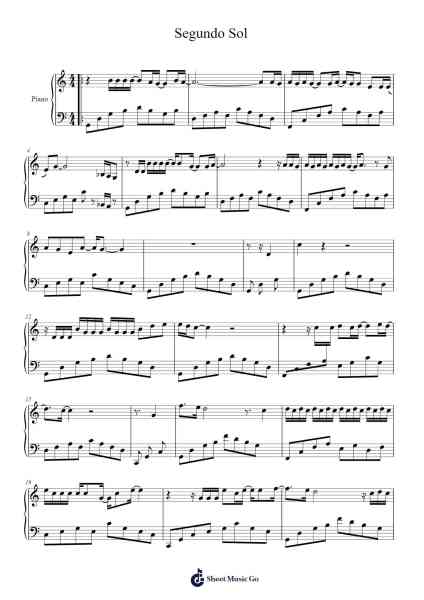 Segundo Sol Sheet Music by Cássia Eller-Arr.Paunix