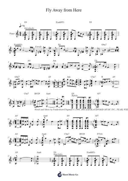 Fly Away from Here Sheet Music by Aerosmith-Arr.Crylip