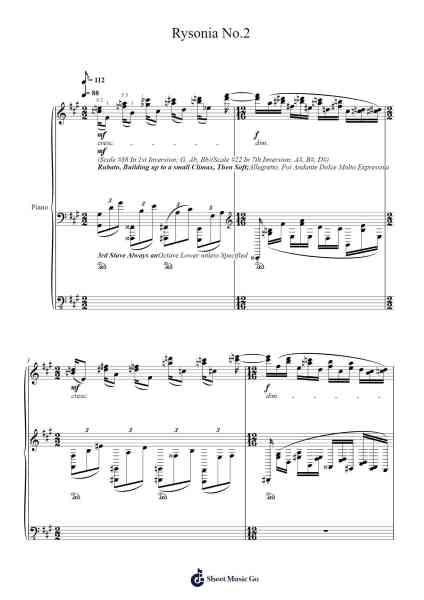Rysonia No.2 Coll. 2 Sheet Music by Lionelclife Rhyschard-Arr.Belllas Priestsopp