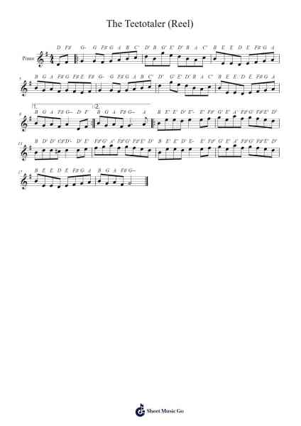 The Teetotaler (Reel) Sheet Music by Whistle Workshops-Arr.Zoeliot Maugpe