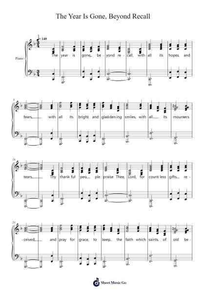 The Year Is Gone, Beyond Recall Sheet Music by Biljune Louisruth-Arr.Keatsyoung