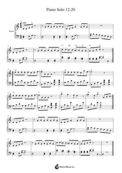 Piano Solo 12-20 Sheet Music by Tollie Mitchell-Arr.Guntrine