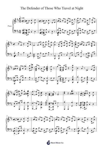 The Defender of Those Who Travel at Night Sheet Music by stepchildofve-Arr.Thomgreg