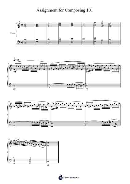 Assignment for Composing 101 Sheet Music by Seges-Arr.Maclup