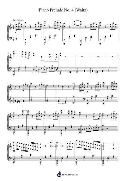 Piano Prelude No. 4 (Waltz) Sheet Music by B.T. Hays-Arr.Fordtodd