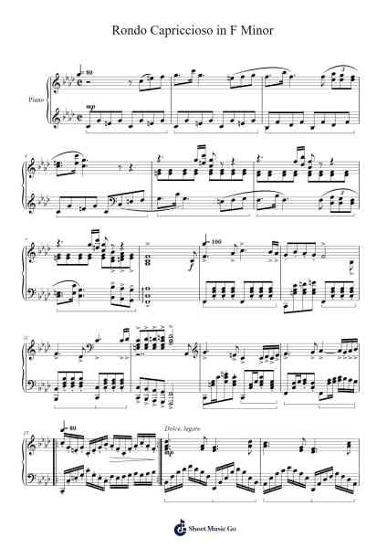 Rondo Capriccioso in F Minor Sheet Music by Jeroen Demuys-Arr.Ivescan Nelral