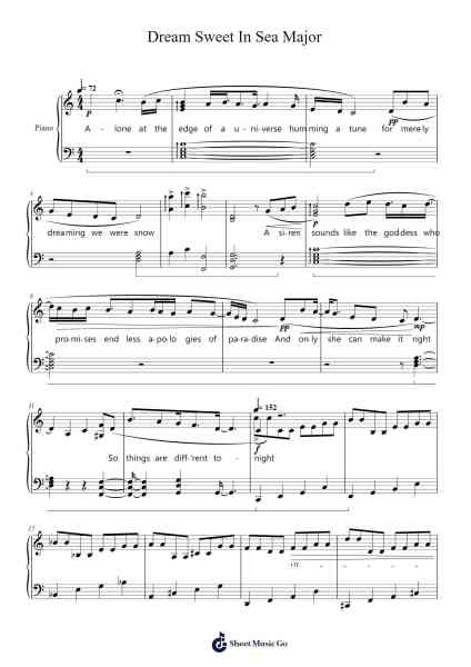 Dream Sweet In Sea Major Sheet Music by Miracle Musical-Arr.Conboyle
