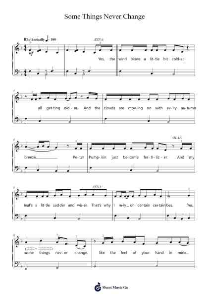 Some Things Never Change Sheet Music by Kristen Anderson-Lopez/Robert Lopez-Arr.Watblack Jackcoln
