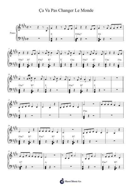Ça Va Pas Changer Le Monde Sheet Music by Joe Dassin/Pino Massara-Arr.Colbard Ramsdick