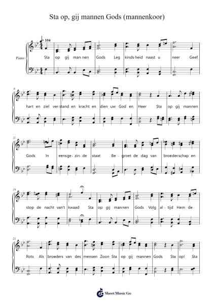 Sta op, gij mannen Gods (mannenkoor) Sheet Music by Frank W. Asper-Arr.Trund Milsoll