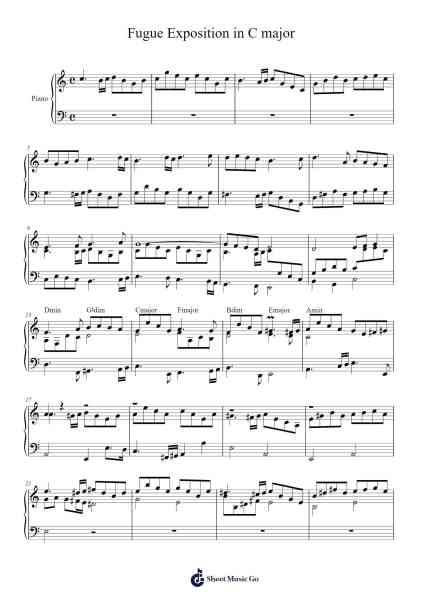 Fugue Exposition in C major Sheet Music by Patsfan1281-Arr.Brongus Chadkiel